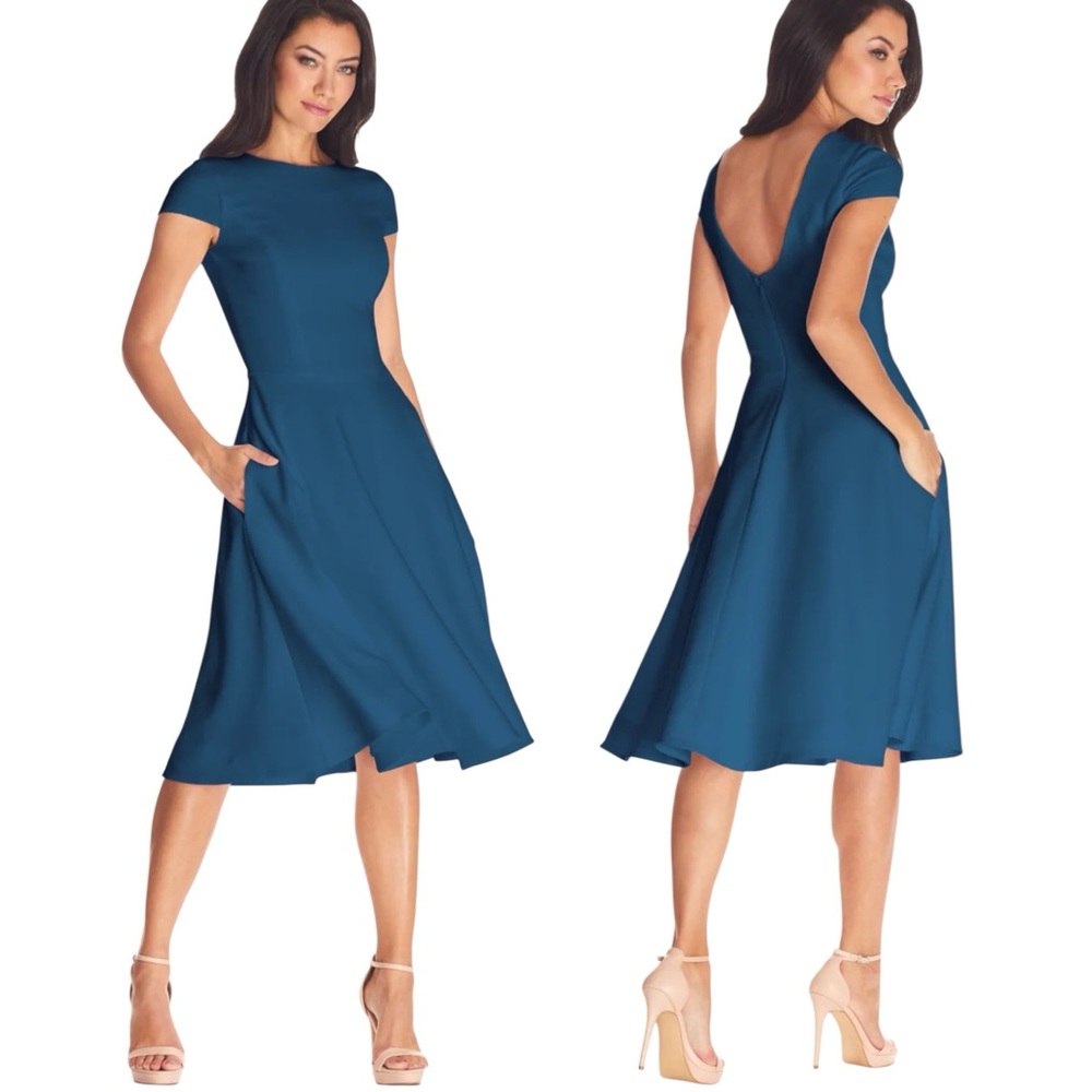 Dress the Population Livia Dress in Peacock Blue Size Medium NWTs